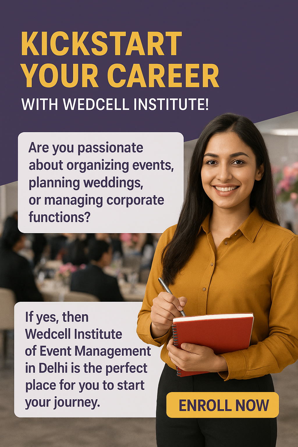 Kickstart your event management career with Wedcell Institute!